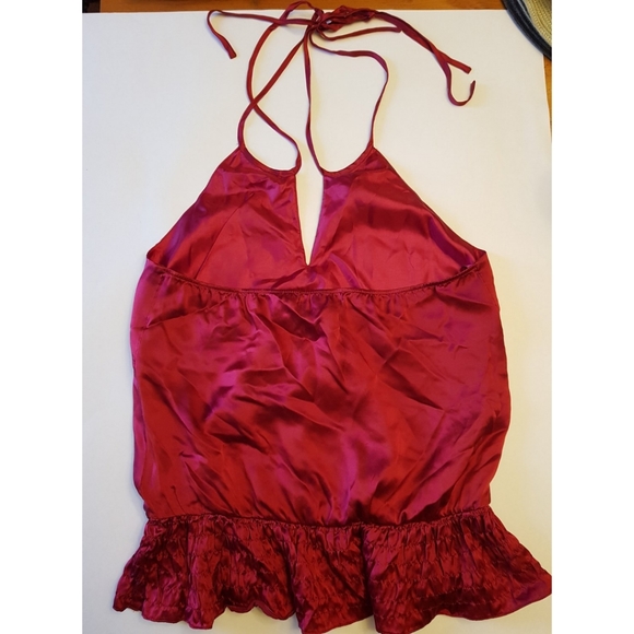 Arden B Luxe Silk Red Cami Top - Picture 7 of 12